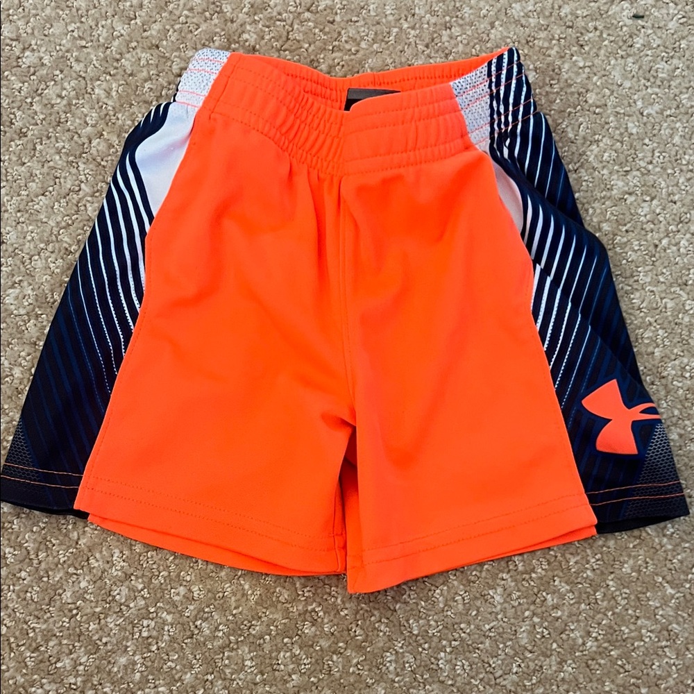 Under Armour Kids' Bright Orange and Black Shorts